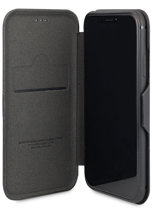Чехол-книжка Puloka для iPhone XR на магните черная